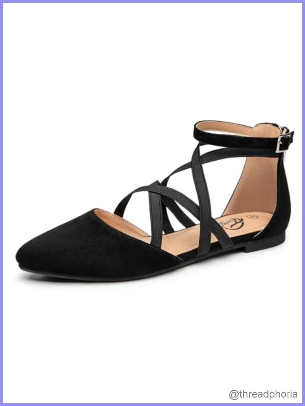 Women's Mary Jane Flats Pointed Toe PU Leather or Suede Comfortable Dress Shoes